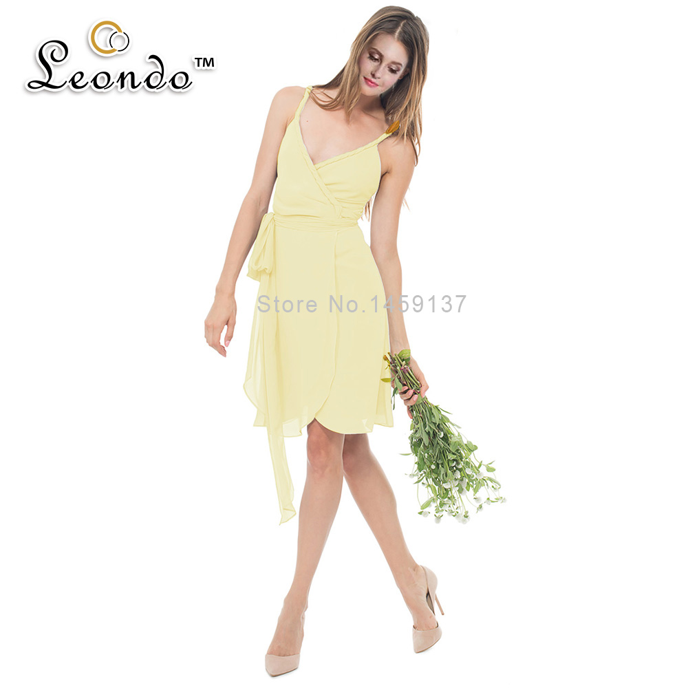 Yellow Summer Wedding Dresses 2015 Cheap