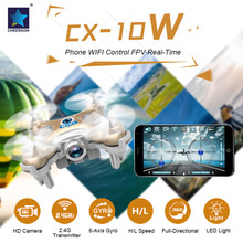 Cheerson CX-10W CX10W Wifi FPV 0.3MP HD Camera LED 3D Flip 4CH CX10 Update Version Mini Drone Helicopter Toy Gift