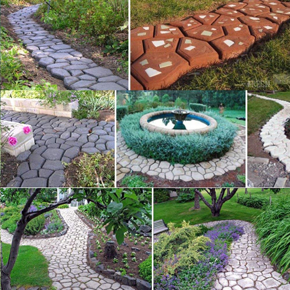 Garden Path Maker Schimmel Pflaster Zement Schimmel Ornament Stone Road DIY 