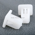 50Pcs White Square Auto Bumper Fastener Rivet Retainer Push Engine Cover Fender Car Door Trim Panel
