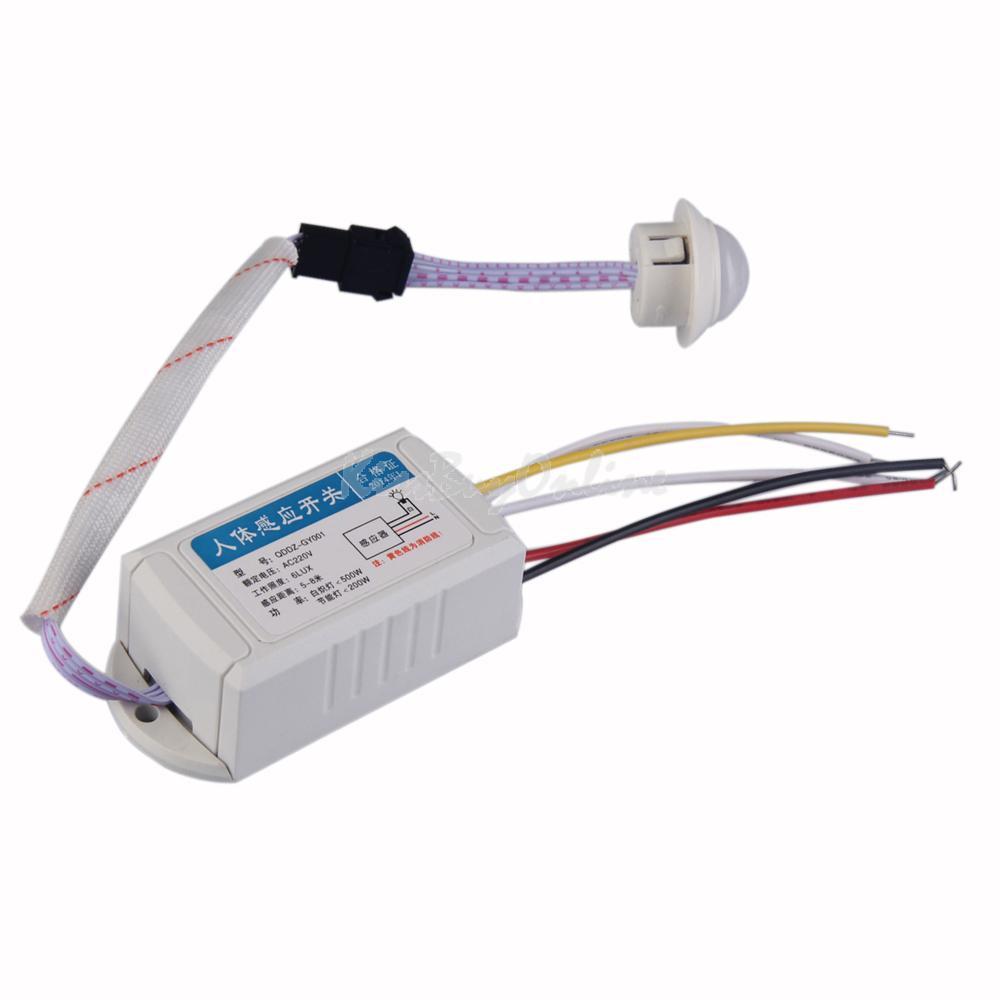 Free shipping Plastic IR Module Body Sensor Intelligent Light Motion Sensing Switch 220V K5BO