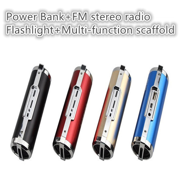 New Multi-functional Power Bank 5000mah With Flashlight Outdoors Bluetooth Speakers FM radio and Scaffold Mountain Bike Helper (1)