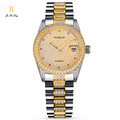 Brand Luxury Fashion Business Diamond Watch Men s Automatic Self wind Gold Wrist Watches Calendar Flywheel