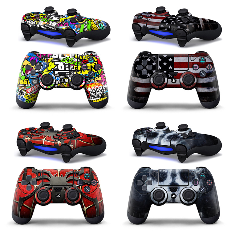 2 PCS Protective Stickers Cover Game Console Sticker For PS4 Controller