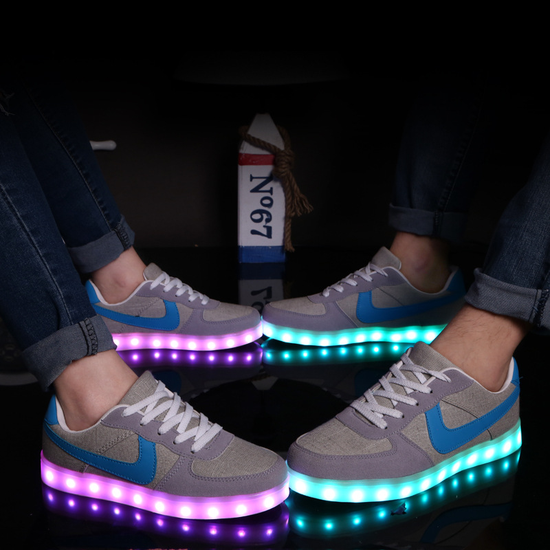 Led shoes for adults women casual canvas shoes 2016