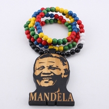 Mandela Necklace GOOD WOOD Hip hop Beads Wooden Pendant Necklaces Fashion Jewelry Best Gift MT316