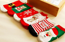 0 3 year old cotton baby boy girl socks for Christmas winter child socks for Xmas