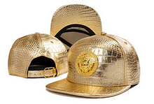 2015Last Kings full leather gold metal LK strapback hats hip hop LK flat snapback caps Hat