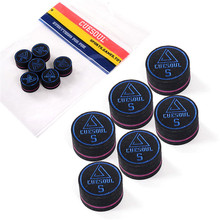 Free Shipping Cuesoul 6pcs/set 13MM S Baked Pig Suede Billiard Cue Tip, Pool Cue Tip, Snooker Cue tip
