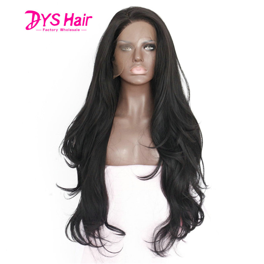 Sexy Synthetic Lace Front Wigs For Women Natural Black Long Body Wave Fluffy Sintetico Perruque Peruca Front Lace Femmle Wig (2)