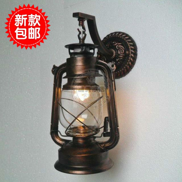Lamps fashion wall lamp vintage tieyi american living room lights lantern ofhead lighting rustic