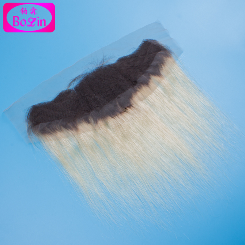 Фотография peruvian vrigin hair straight ombre lace front closure 6a unprocessed virgin lace frontal with hair
