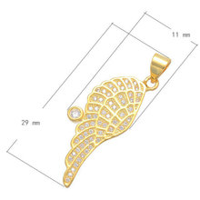 Latest Zircon Charm Jewelry 2016 Fashion CZ Platinum Colors Wing Necklace Pendant
