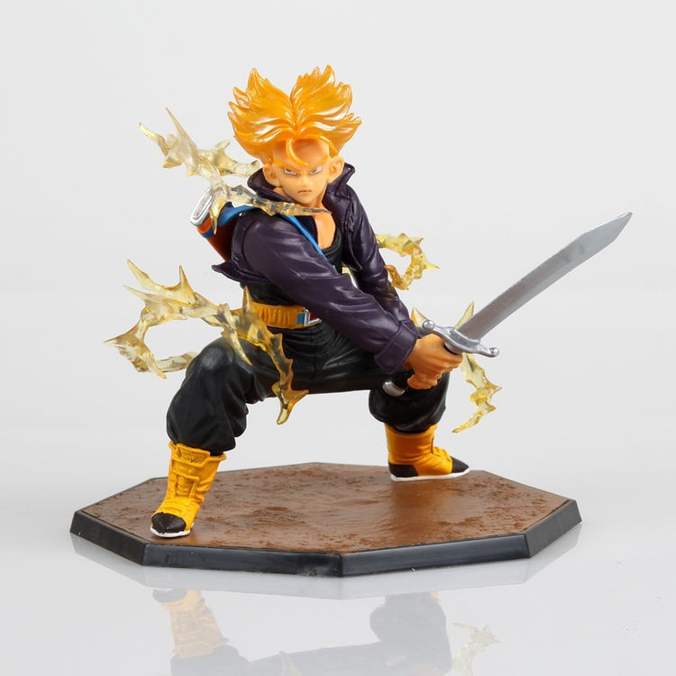 Free Shipping Dragon Ball Z Super Saiyan Trunks Battle Version Boxed PVC Action Figure Model Collection Toy 6