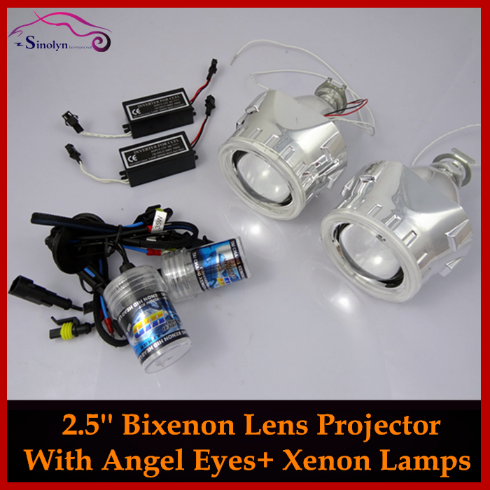 CCFL Angel Eyes Halo HID Bixenon Lens Projector Headlight Retrofit H1 H4 H7+Xenon Light Head Lamps Car Styling Light Source New