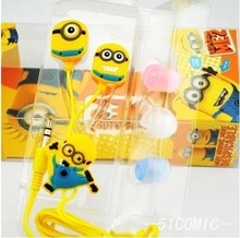 Hot 3 5MM Universal Earphone Headset Despicable Me Minions Small Yellow Man Headphone For MP3 MP4