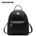 Rivets Korean Version of Leisure Leather Female Bag 2017 new College Wind Backpack Girls Travel Backpack
