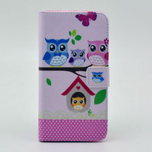 Cute Cartoon Owl Leather For Samsung S5 Flip Cover Samsung Galaxy S5 Case Wallet SV I9600