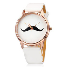 Fashion Moustache Relojes mujer 2015 Quartz Watch Women watches luxury brand wristwatch Leather relogio feminino gift