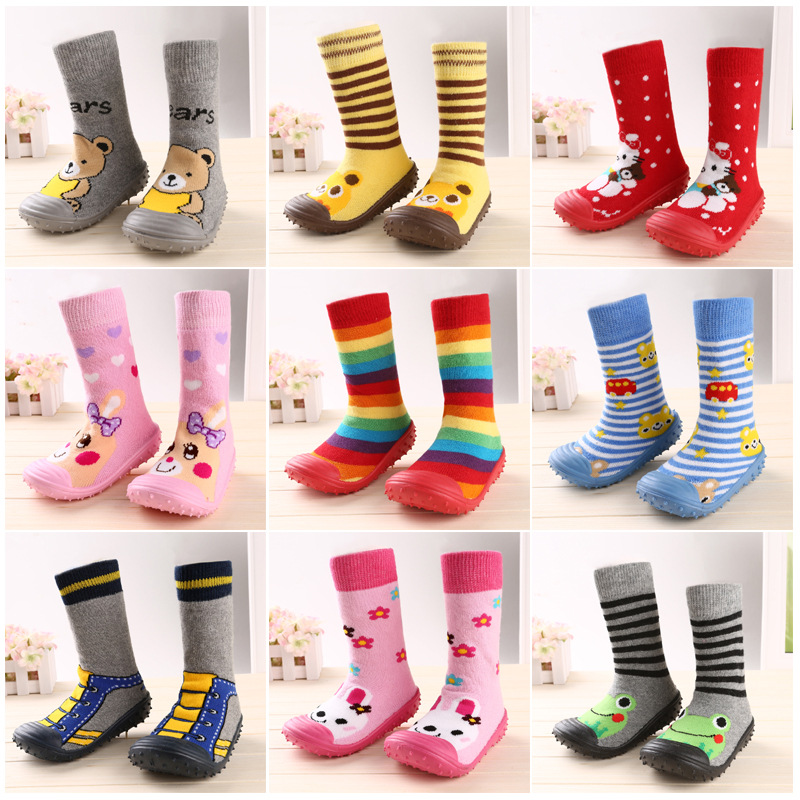 Retail Pair Baby Socks Rubber Soles Floor Sock Retail Pair Baby Socks Rubber Soles Floor Sock