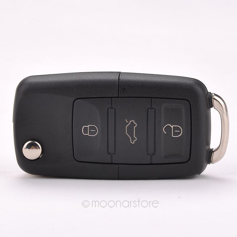 Folding Car Remote Flip Key Shell Case Fob For Volkswagen Vw Jetta Golf Passat Beetle Polo