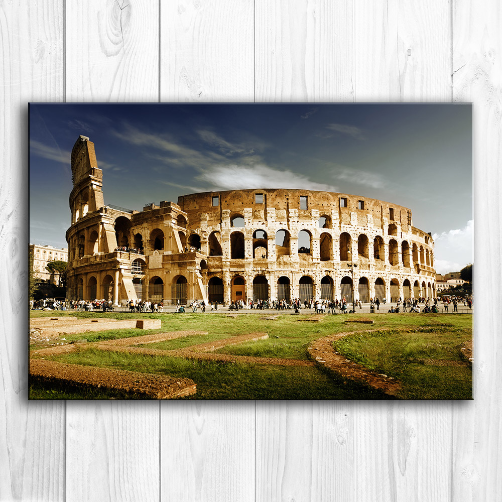 ROME ITALY  COLOSSEUM PHOTO  PRINT  ON FRAMED CANVAS WALL ART HOME DECORATION 