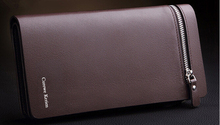 Free Shipping 2015 fashion new business wallets men s long zipper purse multicard brand European and
