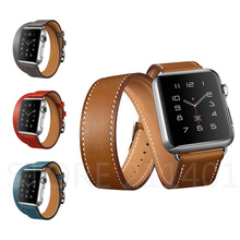 42MM Long Genuine Leather Strap for Apple Watch Band Single Tour / Double Tour / Cuff Double Tour Bracelet for iwatch