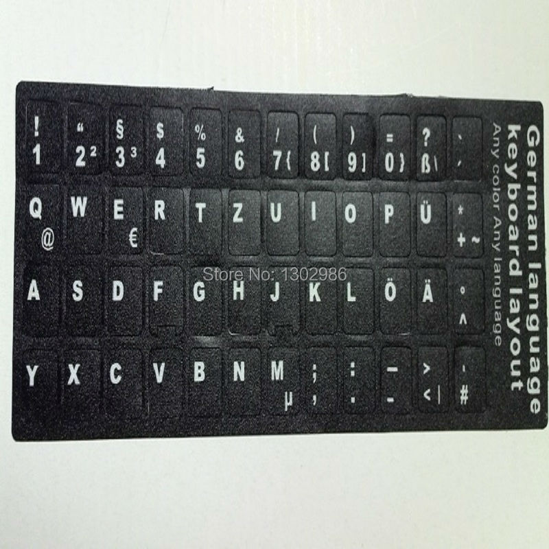 50pcs German Letters Alphabet Learning Keyboard Layout Sticker For Laptop Desktop Computer Keyboard 10 inch Or