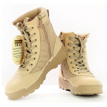 2016 Army Boots Military Tactical Men’s Desert Combat Outdoor Boots Leather Hiking Shoes Travel Botas Ankle Boots For Man