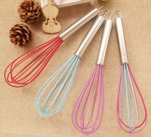 High Quality Silicone Kitchen Accessories Manual Egg beater Simple Butter Churn Flour Stirrer Free Shipping