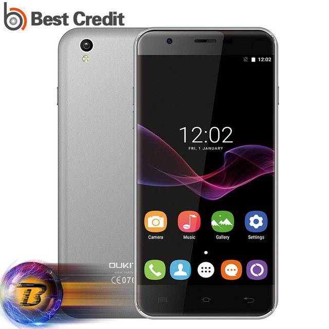 Original Oukitel U7 MAX 5.5 Inch HD Mobile Phone Android 6.0 MTK6580A Quad Core 1GB+8GB 8MP Camera 3G WCDMA Dual SIM Smartphone