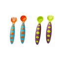 New 2PCS Set Baby Silicone Spoon Free Feeding Utensil Adaptable Feeding Utensils Baby Toddler Spoon Flatware
