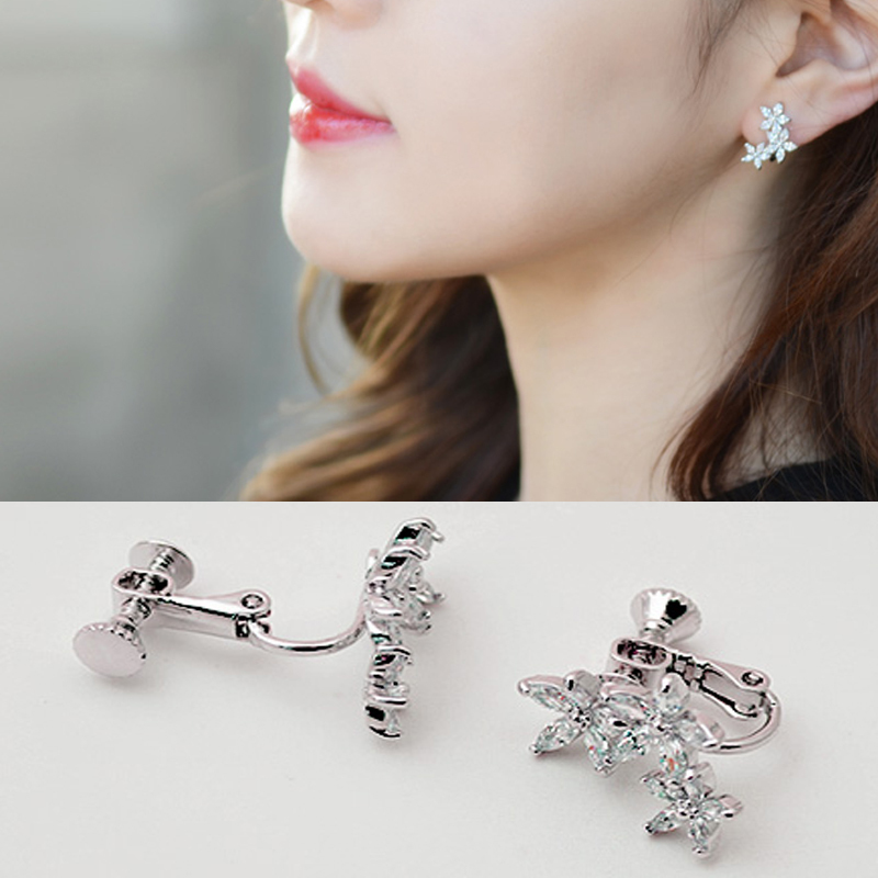 Fashion Jewelry Korean Style Cute Zircon Leaf Clip Earrings For Fashion Jewelry Korean Style Cute Zircon Leaf Clip Earrings For Women S Crystal Wrap Ear Cuff Brincos Nice Plus Size Clothing