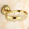 Wall Mounted Golden Color Bathroom Kitchen Soap Holder Solid Brass Bathroom Soap Dish Holder Soap Basket