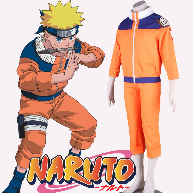 2015 custom made Cosplay anime costume jacket shippuden Naruto Uzumaki Costume free shipping