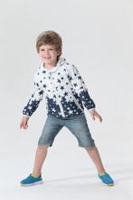 TOK TIC 2015 boy girls jacket spring coats fashion casual child outerwear clothing printed stars jacket