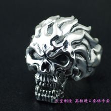 925 pure silver skull ring