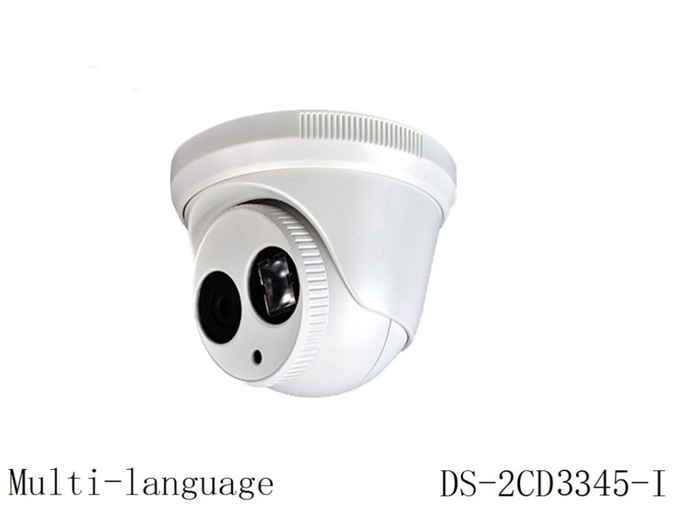 Multi-language Version  Instock DS-2CD3345-I  4MP CCTV Dome IP Camera H.265 Support PoE ONVIF Video Surveillance Security Camera