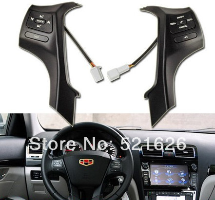Steering wheel Cruise control audio control switch button for New Geely Emgrand EC8 2013, Free shipping by HK post