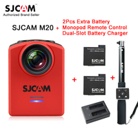 Original SJCAM M20 2K 16MP Gyro Action Camera novatek 96660 30M Waterproof + Monopod Remote Control + 2pcs Extra Batteries
