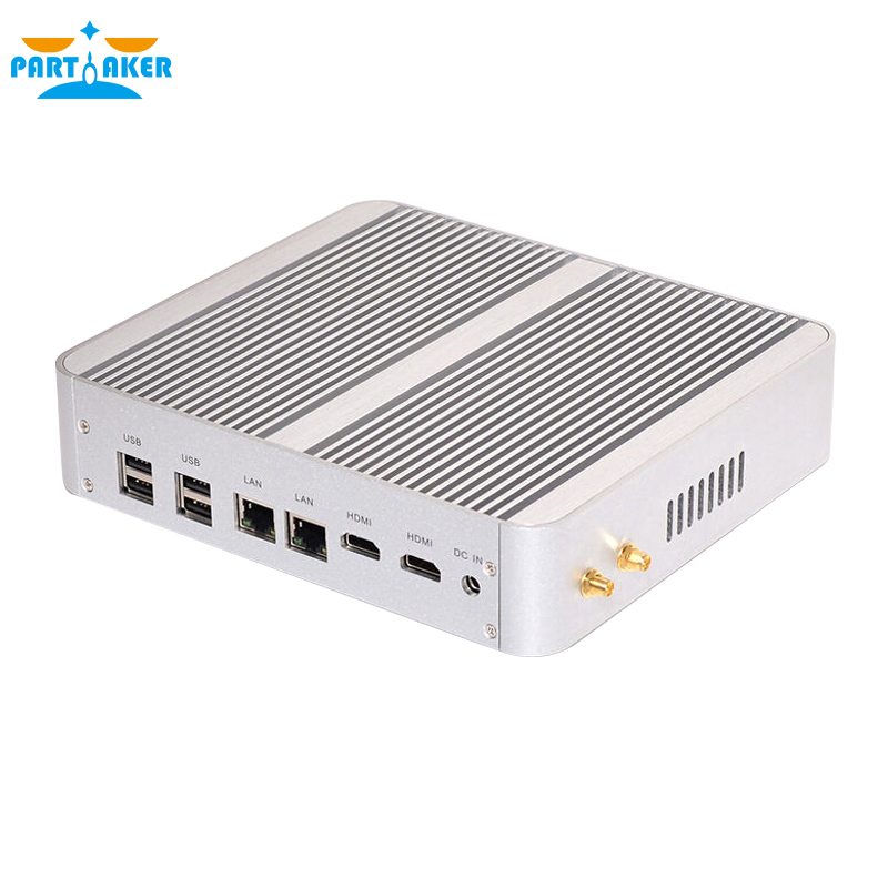 Broadwell Intel Core i5 5200U 5250U Linux 4K HTPC TV Box Mini PC with 2 Ethernet USB*8 Wifi 300M