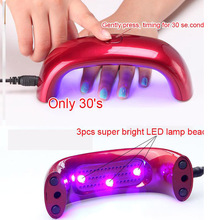 9W LED UV nail Lamp With Timer For Manicure Drying Mini Light Tool Ultraviolet USB nails Gel Polish Nail Dryer