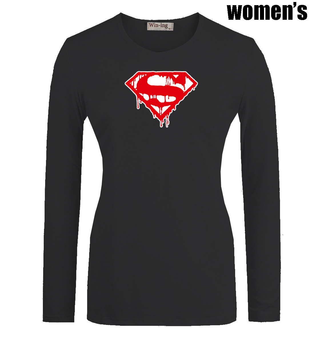 Melting Superman Marvel Superhero Gym Bodybuilding Fitness Printed T Shirt Casual Long Sleeve Women s Girl