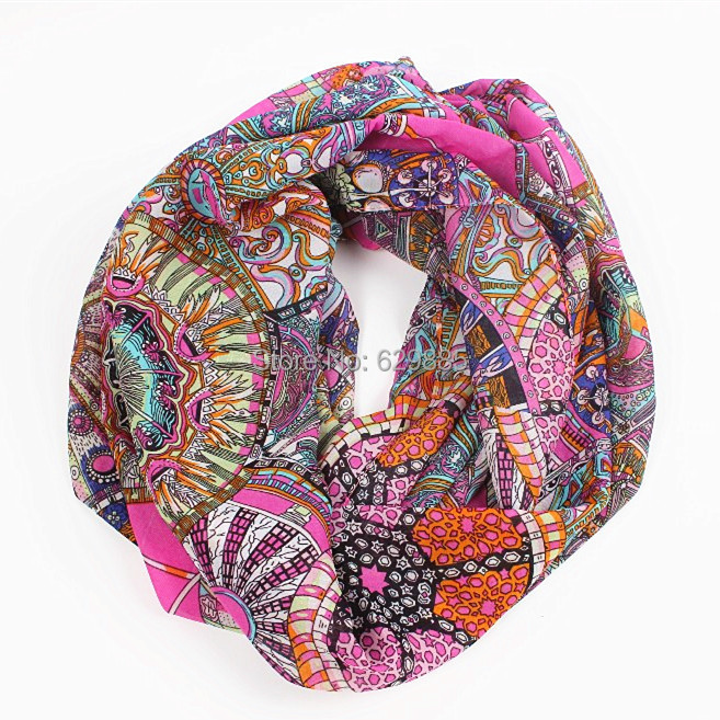 Free Shipping Lovely Female Stripe Dot Ring Scarf Fashion Women Lavender Silk Infinity Scarf Nice Character