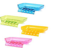 Colorful Draining Soap Box with Suction Cup Kitchen & Bathroom Accessories Multifunctional Soap Holder
