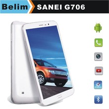 Free Shipping Sanei G706  7inch 3G  quad core 1G  ROM Tablet PC Dual Core MTK8382  SIM card  USB line Tablet phone GPS