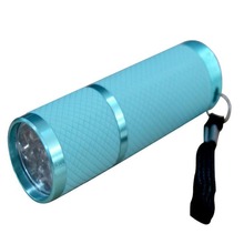 LKE 1pc Mini 9 LED uv Gel Curing Lamp without battery Portability Nail Dryer LED Flashlight