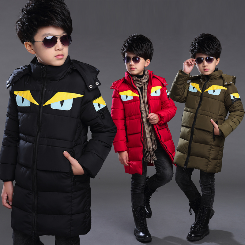2016 new children's clothing boys winter jacket and long sections thicker coat Children jacket small children