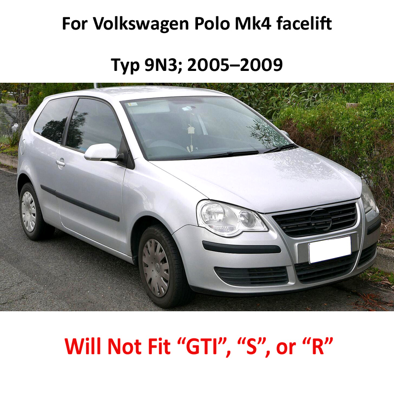 01-05 avec BLINKERLOCH tous les modèles Garde-Boue gauche pour Volkswagen VW Polo 9n Bj